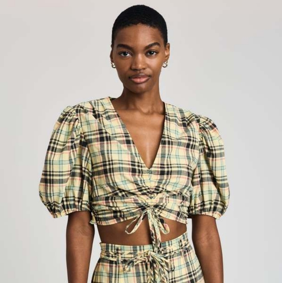 10 Crosby Derek Lam Tops - Derek Lam 10 Crosby Bella Ruched Crop Top